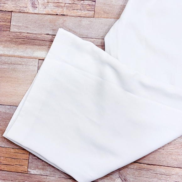 ZARA Wide leg high rise cream pants - Picture 3 of 10